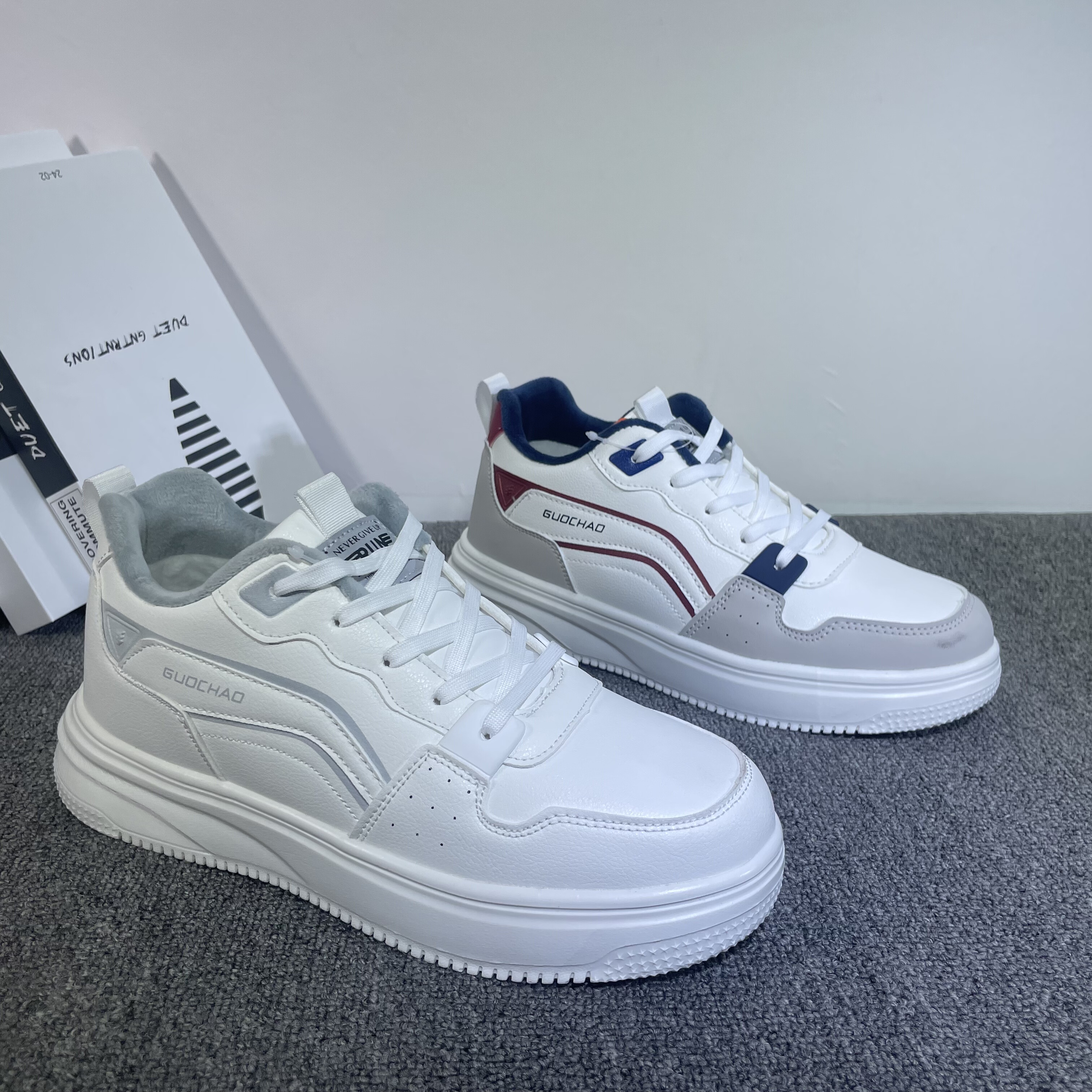 男鞋2025棉鞋新款百搭潮流小白鞋软底舒适休闲鞋防水板鞋运动鞋子