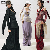 连衣裙女镂空串珠茧形罩衫 两件式 裙 阿尔温 OfAkiva