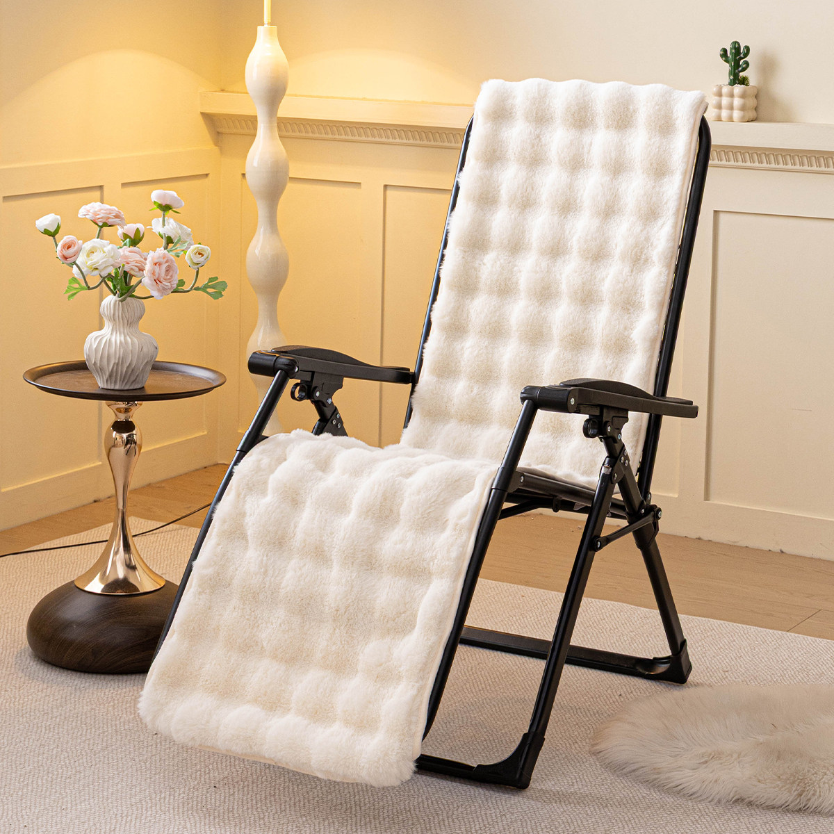 兔毛绒躺椅垫子秋冬季靠背一体摇椅垫子通用加厚午睡折叠椅子椅垫,居家布艺,椅垫,淘宝优惠券,粉丝福利购,淘宝优惠卷