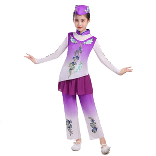 回族舞蹈演出服唱花儿的花儿表演服装幼儿童维吾尔族少数民族服饰