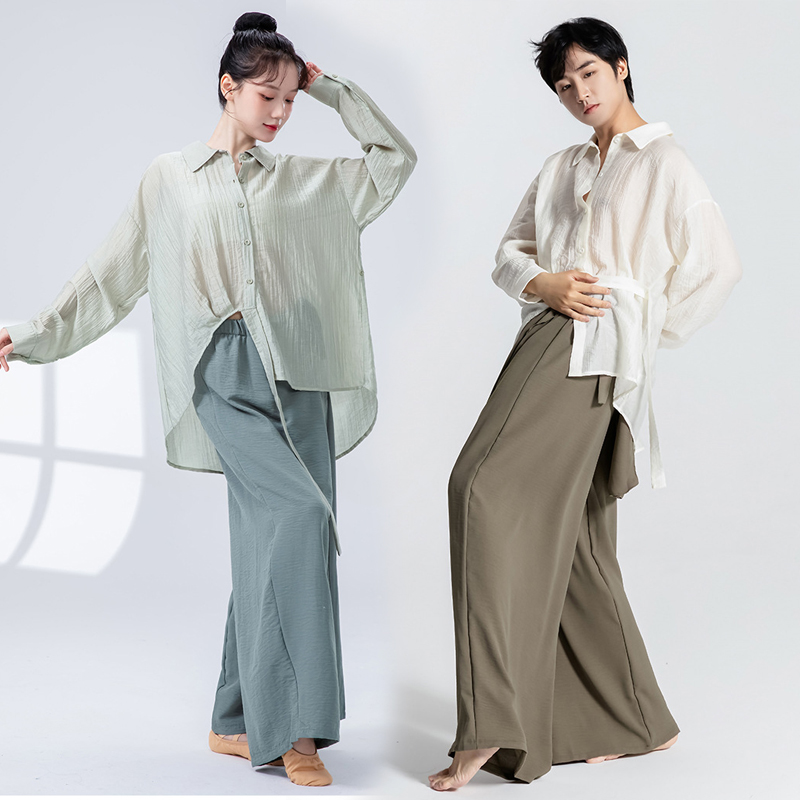 现代舞练功服套装夏季飘逸演出服