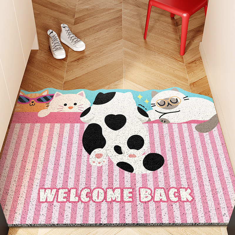 可爱猫咪丝圈入户地垫