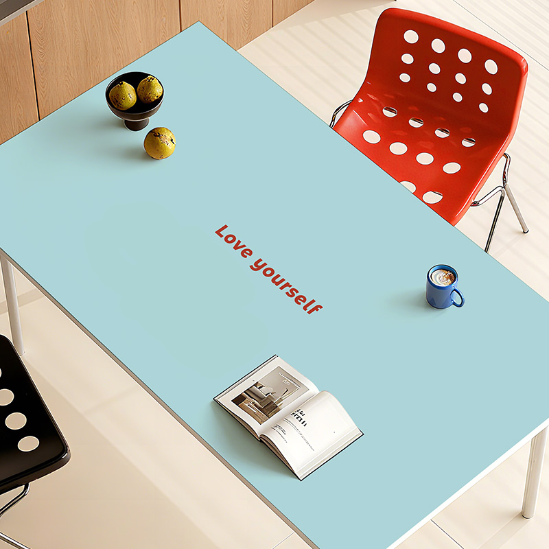清新蓝防油防水pvc餐桌垫