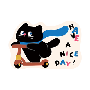 卡通黑猫浴室吸水地垫防滑硅藻泥耐脏免洗好打理可定制厕所脚踏垫