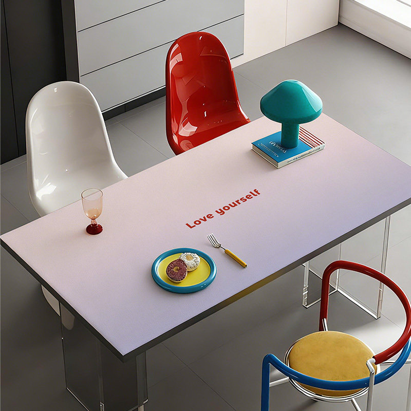 奶油风紫色餐桌垫高级感防油防水渐变桌布pvc防烫可擦茶几保护垫,居家布艺,桌布,淘宝优惠券,粉丝福利购,淘宝优惠卷