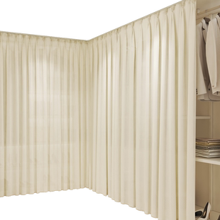 衣帽间防尘帘门帘步入式衣柜遮挡帘开放式柜子橱柜书柜隔断帘纱帘