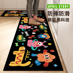 卡通潮酷硅藻泥吸水垫厨房地垫防油防滑脚垫耐脏免洗可擦门口地毯