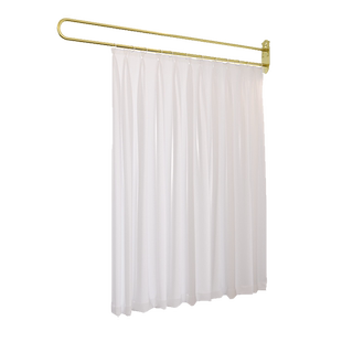 美容院窗帘隔断帘铁艺u型杆隔出小房间养生馆美容床围帘屏风帘子