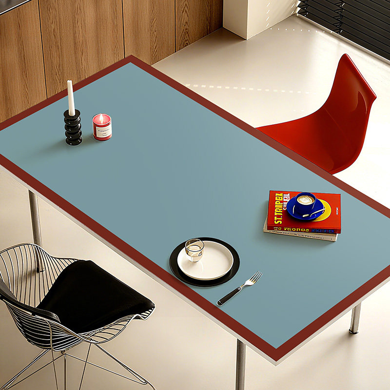 莫兰迪餐桌垫轻奢高级感防水隔热桌布pvc防油免打理茶几保护垫子,居家布艺,桌布,淘宝优惠券,粉丝福利购,淘宝优惠卷