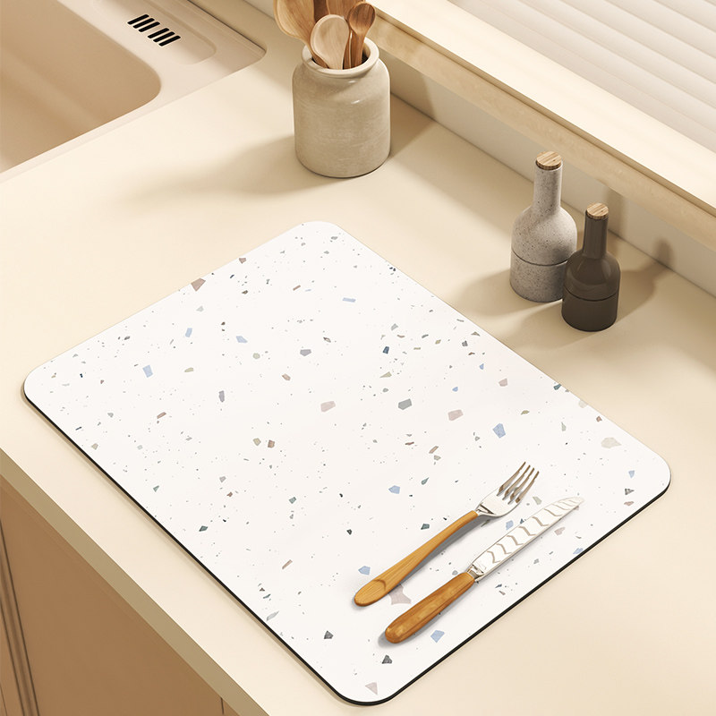 法式奶油厨房台面沥水垫桌面防滑垫硅藻泥吸水垫吧台餐具杯垫免洗,居家布艺,餐垫,淘宝优惠券,粉丝福利购,淘宝优惠卷