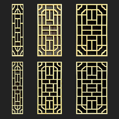 仿古门窗实木花格木格子花窗挂落
