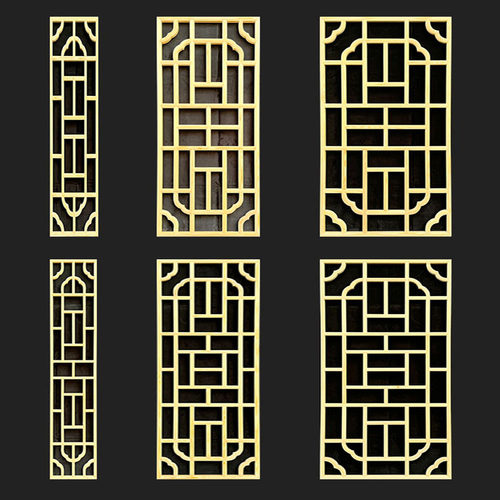 仿古门窗实木花格木格子花窗挂落
