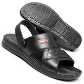 男越南橡胶凉拖鞋 夏季 凉鞋 沙滩两用防水塑料防滑厚底外穿透气中年