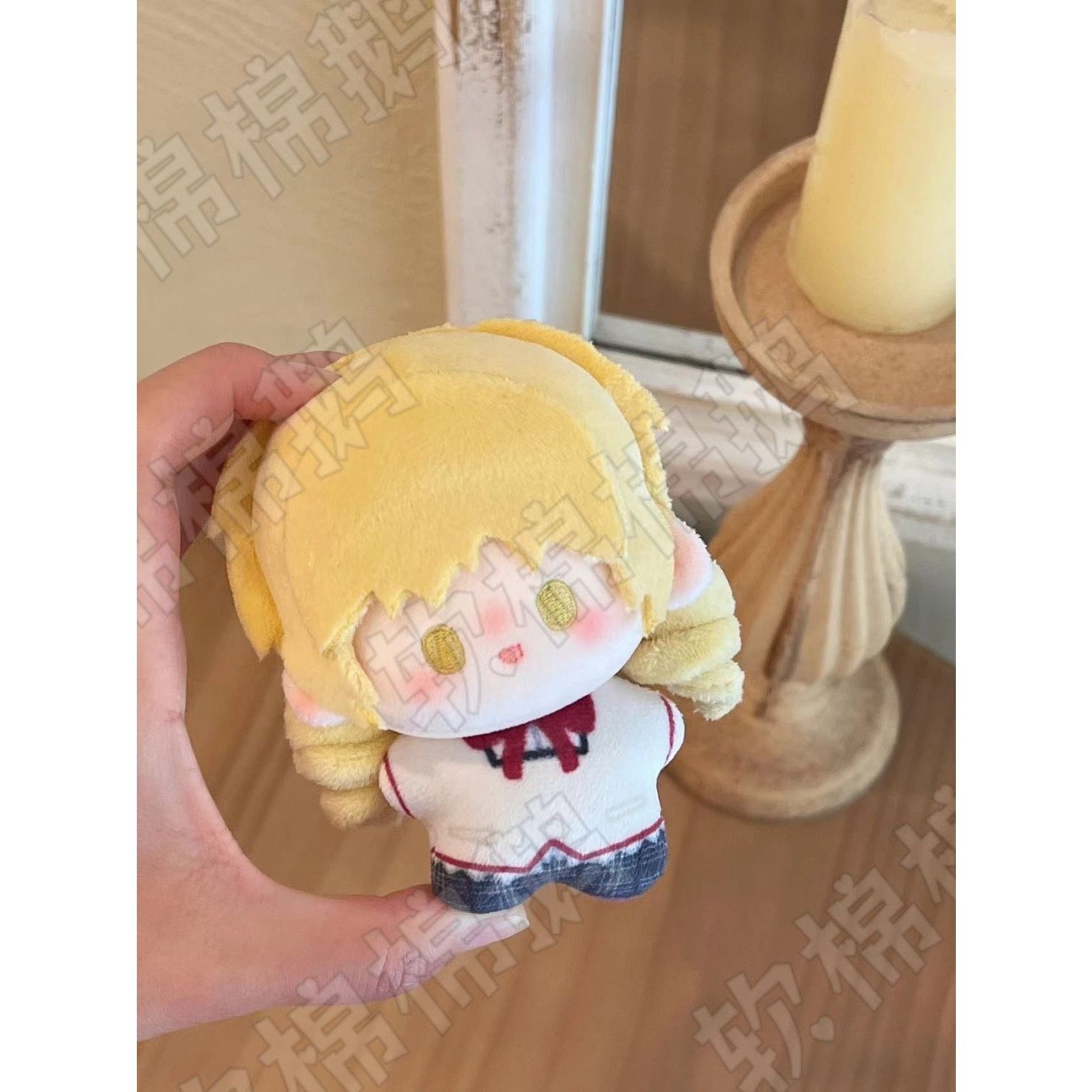小圓同巴麻美屬性10cm印花棉花娃