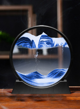创意液体解压艺术流沙画沙漏摆件办公室客厅电视柜背景墙装饰画
