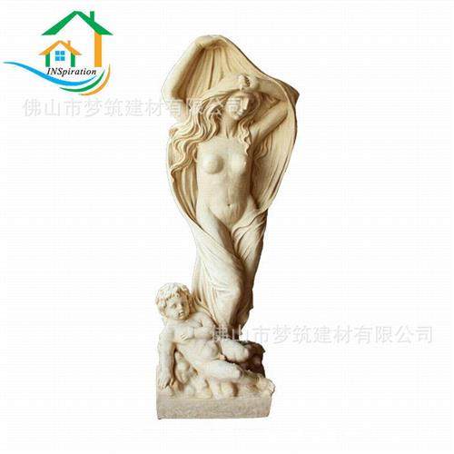 户外人造砂岩欧式人物雕塑美女天使雕塑工艺雕刻装饰摆设