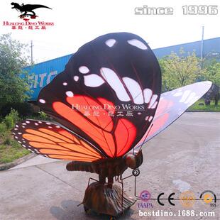 逼真仿真电动蝴蝶网红商场美陈装 饰品主题仿真昆虫园景点展览.
