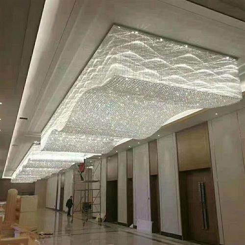 酒店大堂非标定制灯具售楼沙盘吊灯来样加工非标光立方满天星吊灯