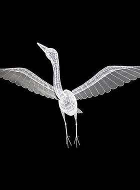 不锈钢仙鹤雕塑金属镜面火烈鸟摆件酒店水景售楼部草坪装饰品定制