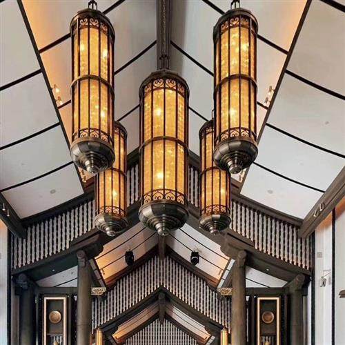 现代酒店工程吊灯非标大堂水晶灯艺术创意设计多种造型灯宴会厅装