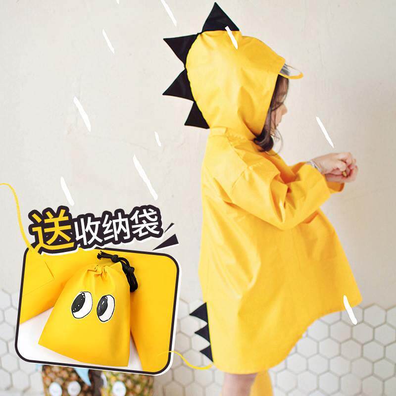 龙儿童雨衣男童4岁幼儿园宝宝女童上学专用小学生斗篷轻便雨披恐