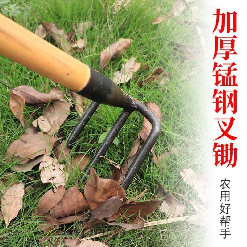 铁耙农用工具钢耙子抓钩钉耙三四