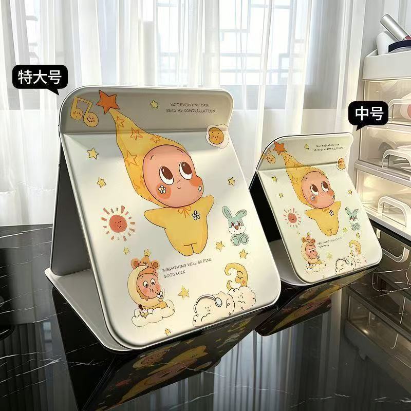 可爱星星人折叠镜大号学生桌面镜