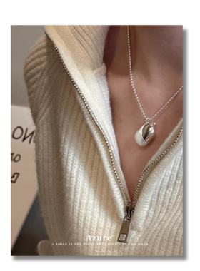 韩版简约时尚INS风潮流锁骨链通勤韩版小众设计感酒壶个性项链