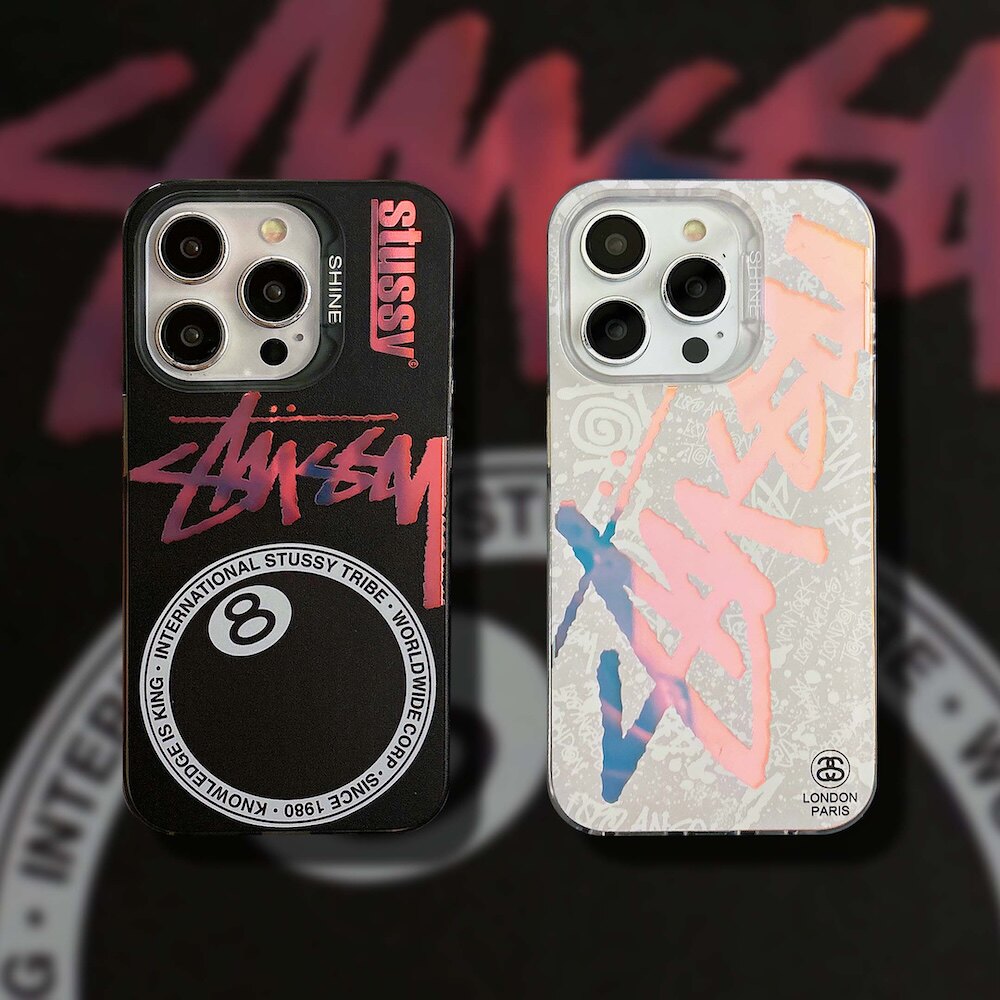 【正品】潮牌stussy斯图西iphone16promax手机壳适用苹果15promax保护套防摔14pro网红ins风