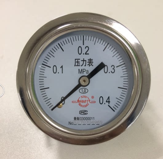 淄博新时代压力表0-0.4mpa山东新华立式压力蒸汽灭菌器消毒锅配件