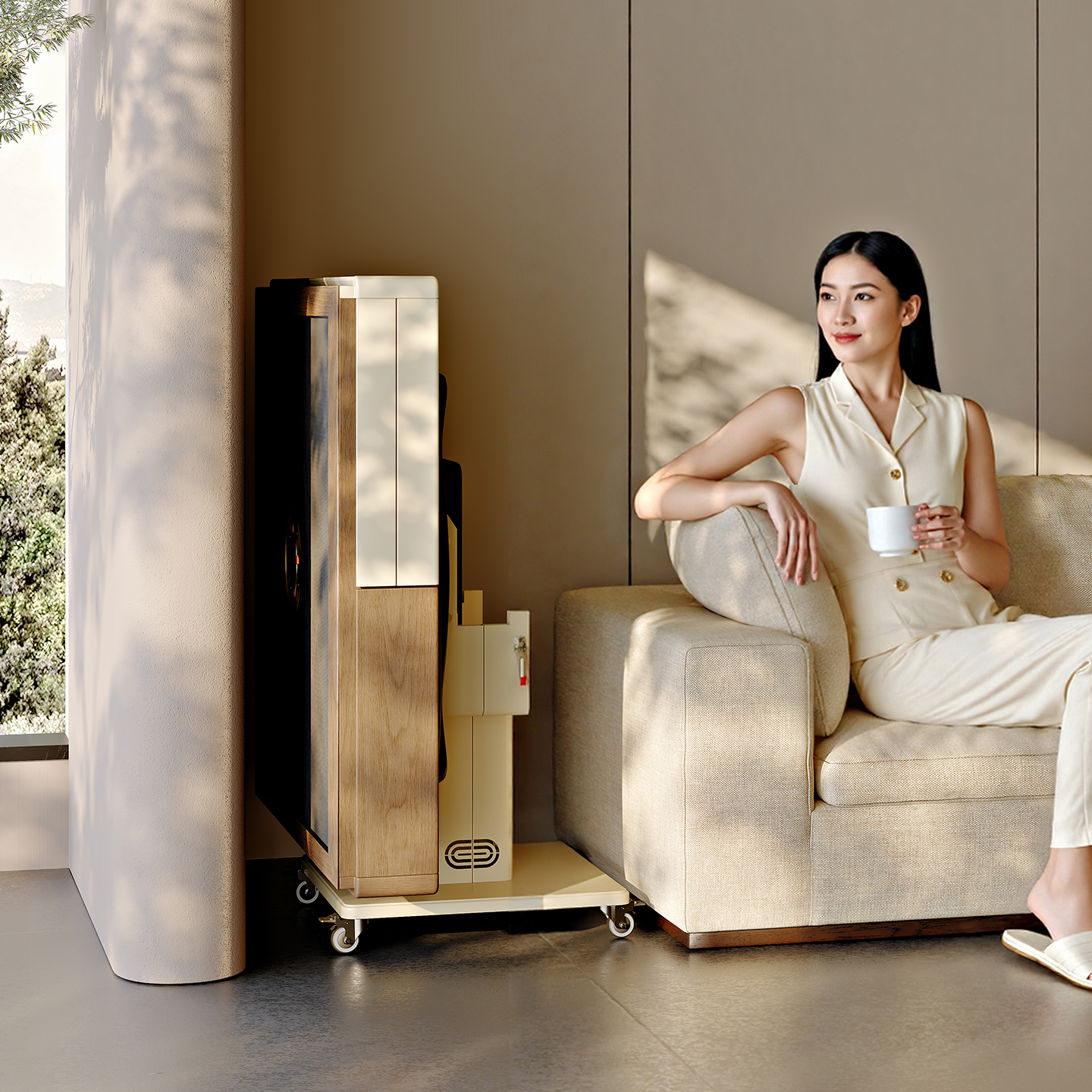 可折叠实木麻将桌/带烤火炉