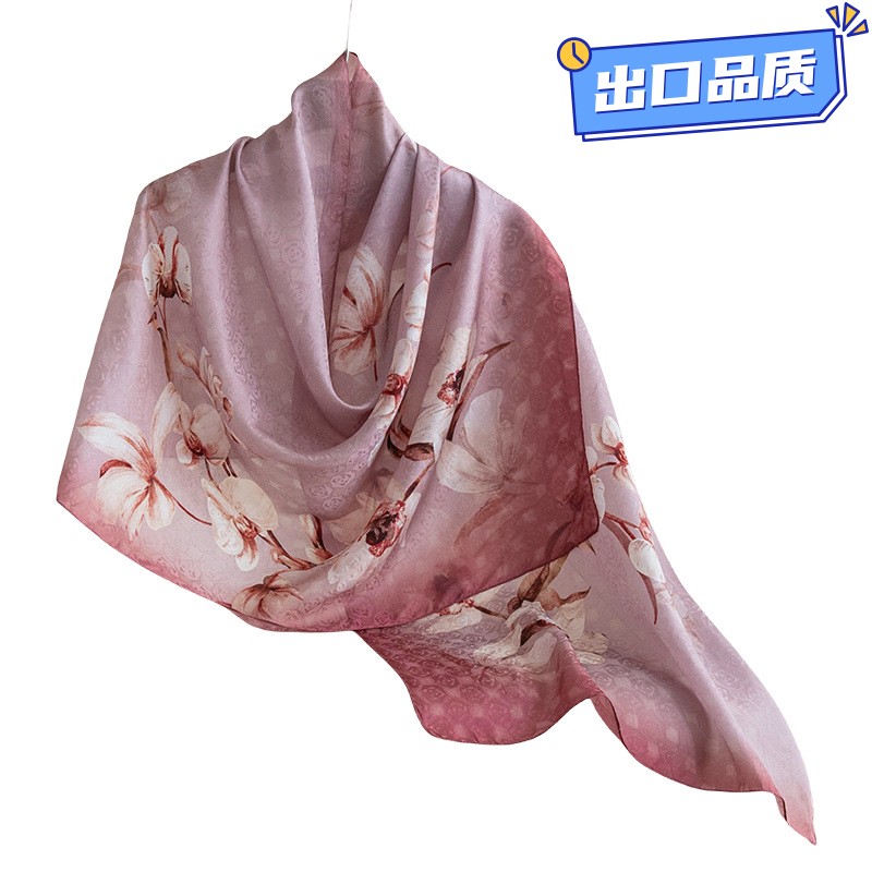 丝巾真丝高级感桑蚕丝丝巾中国风丝巾礼盒披肩外搭送妈妈长辈M042