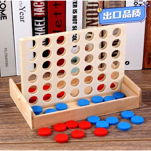 立体四连棋四子游戏棋P0.34kg儿童益智早教多人玩具木制盒装CE43