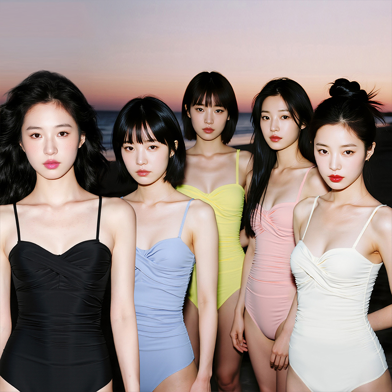 breezeholiday连体泳衣女绝美好看高级感度假聚拢遮肚子显瘦泳装