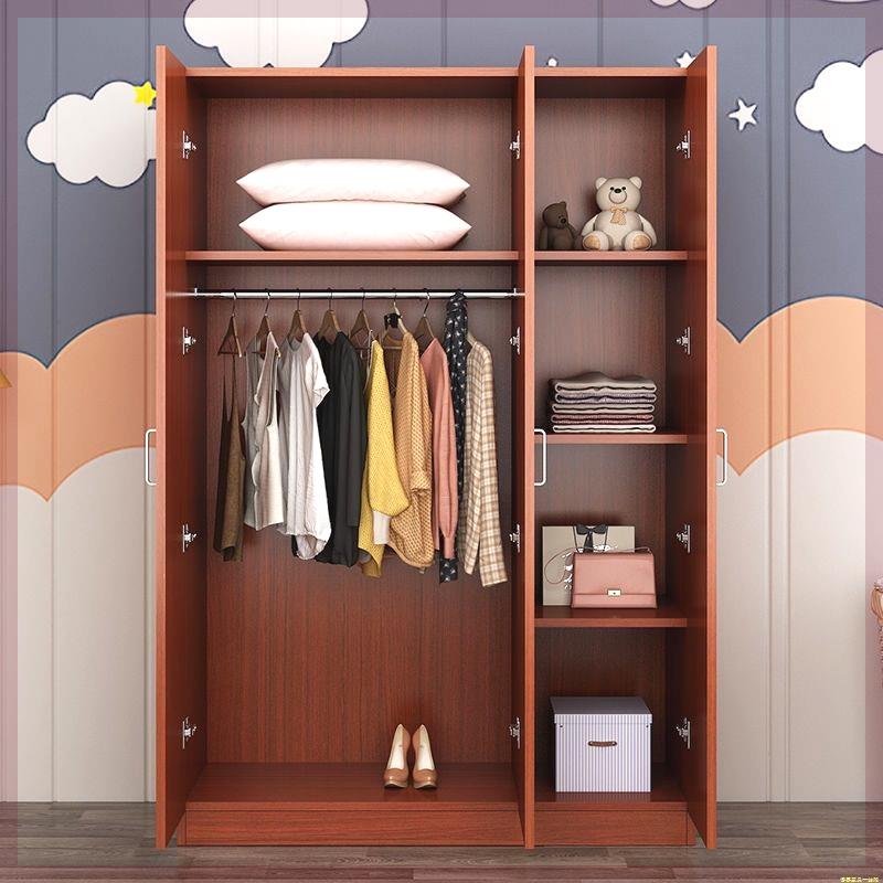 衣柜简约现代出租房家用卧室实木质简易儿童组装小户型收纳大衣橱