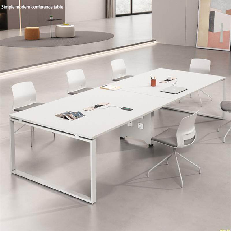 会议桌长桌椅组合小型会议室培训白色洽谈办公条桌工作台简约现代