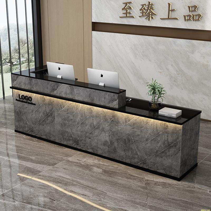 公司收银台前台公司接待台咨询台可定制拐角吧台台球室理发店吧台