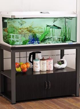 60鱼缸底柜高端底座专用承重地柜封闭铁艺架子铝合金柜子2025新款