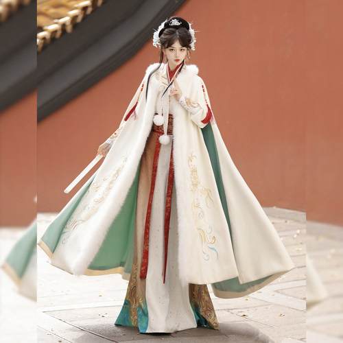 披风汉服武侠男女秋冬斗篷加绒