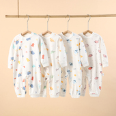 新生婴儿连体衣春秋款 男宝女宝长袖 哈衣爬服新生儿小孩网红睡衣服