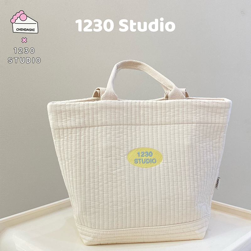 1230全棉绗缝托特包可单肩可手提