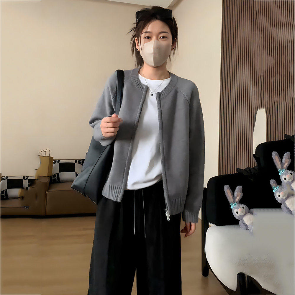 大尺码慵懒双拉炼毛衣针