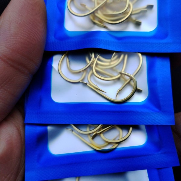 小崔钓大物金钩黑坑标坑血槽珠珠钩青鱼专攻颗粒螺丝加强大物鱼钩