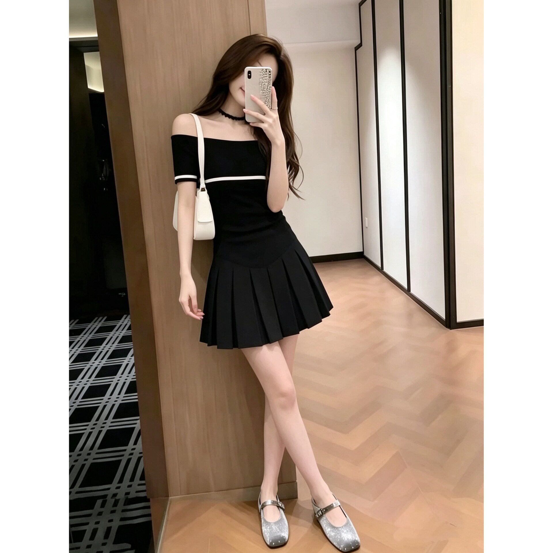 夏天穿搭一整套法式时尚又酷又飒柔美俏皮风气质连衣裙子套装