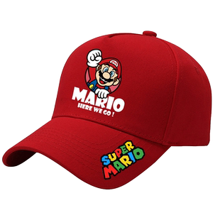 马里奥路易吉耀西卡通游戏任天堂同款帽子周边夏季男士遮阳棒球帽