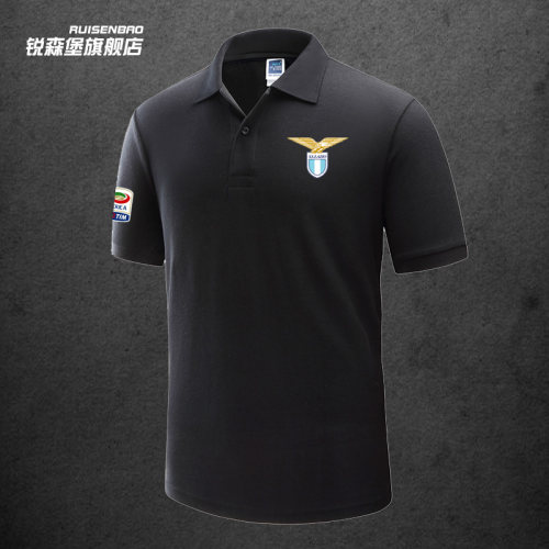 运动队服翻领短袖t恤polo衫