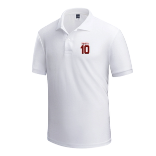 10号托蒂短袖足球服训练服出场服套装男比赛球衣短袖翻领polo衣服