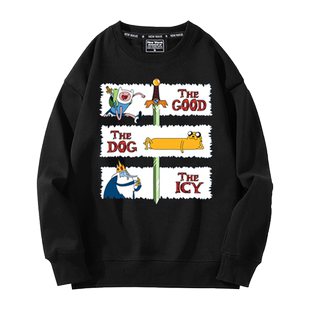 探险活宝阿宝老皮探险时光美漫周边圆领卫衣春秋款青少年男士宽松