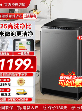 【次日达】海尔波轮XQB100-BZ20T0直驱变频家用全自动出租房除螨