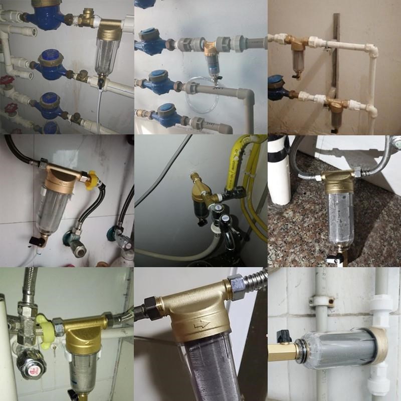 铜前置过滤器家用自来水井水中央管G道机全屋反冲洗大流量净水器